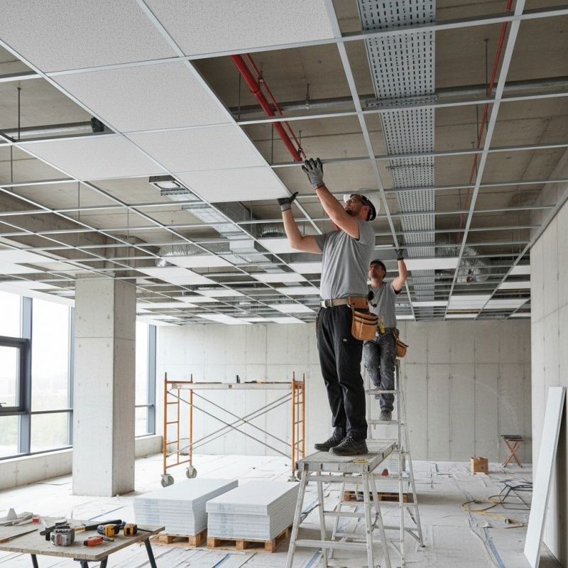Local Drop Ceiling Installation pros at work